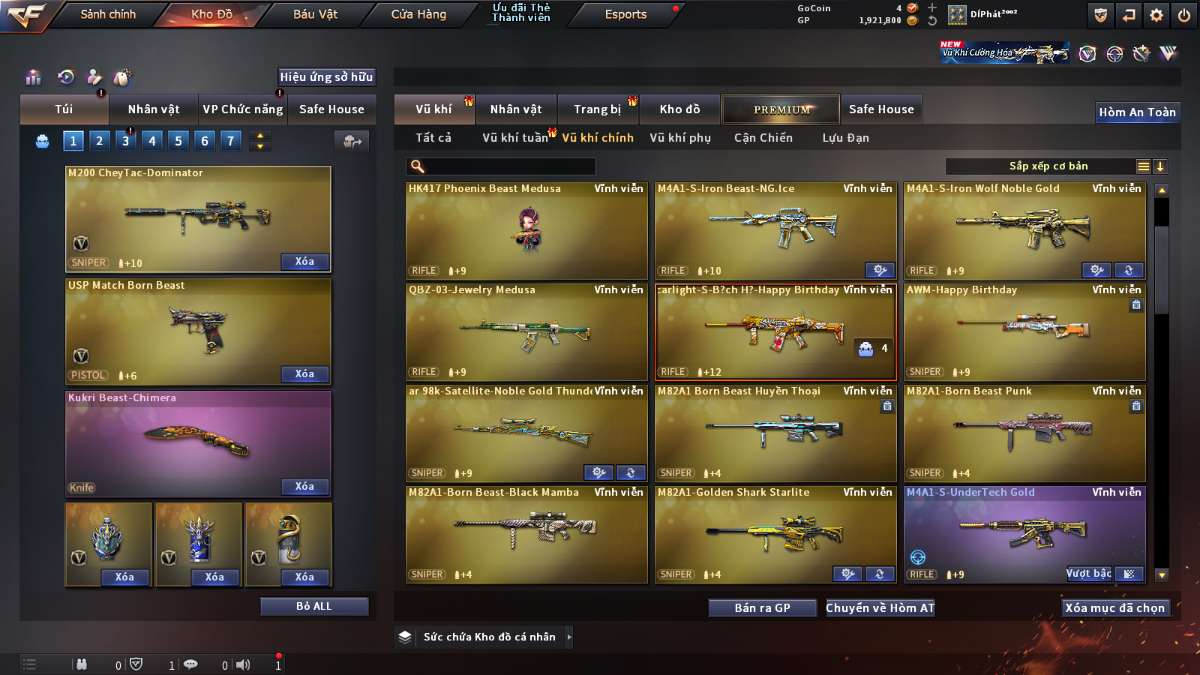 shop acc cf uy tin gia re